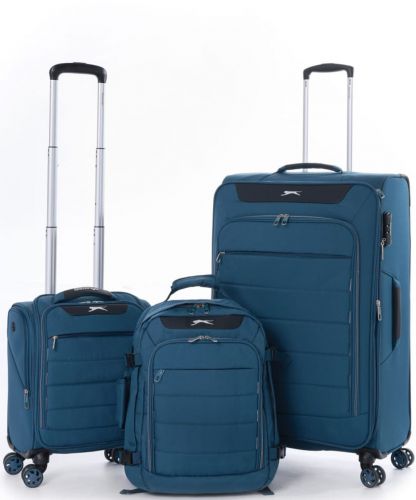 סט מזוודות בד גדולה "28, טרולי "14.5 ותיק גב Slazenger דגם Clite