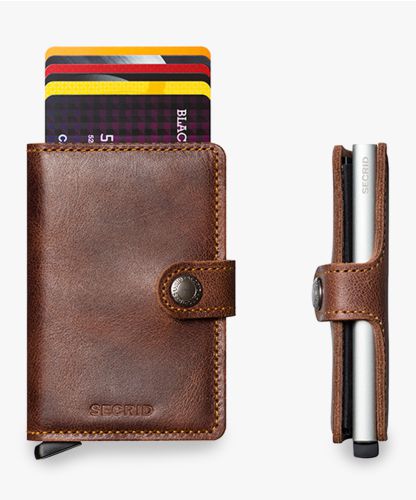 ארנק אלומיניום + עור RFID Secrid Mini Wallet 